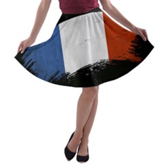 Flag France Flags French Country A-line Skater Skirt by Sapixe