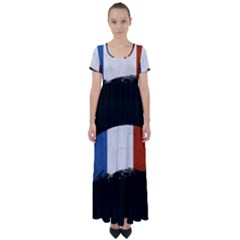 Flag France Flags French Country High Waist Short Sleeve Maxi Dress by Sapixe