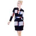 Flag France Flags French Country Button Long Sleeve Dress View1