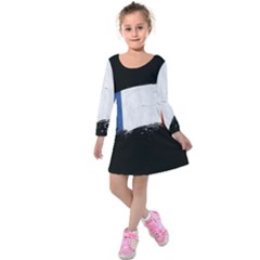 Flag France Flags French Country Kids  Long Sleeve Velvet Dress by Sapixe