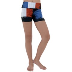 Flag France Flags French Country Kids  Lightweight Velour Yoga Shorts by Sapixe