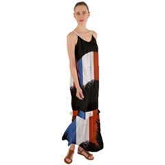 Flag France Flags French Country Cami Maxi Ruffle Chiffon Dress