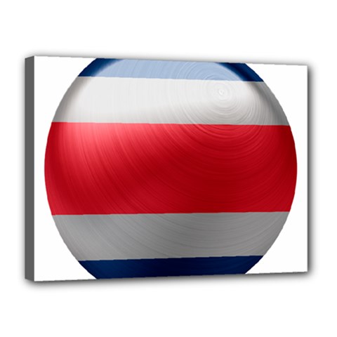 Costa Rica Flag Country Symbol Canvas 16  X 12  (stretched) by Sapixe