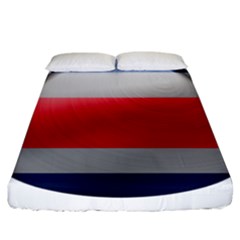 Costa Rica Flag Country Symbol Fitted Sheet (california King Size) by Sapixe