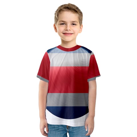 Costa Rica Flag Country Symbol Kids  Sport Mesh Tee by Sapixe