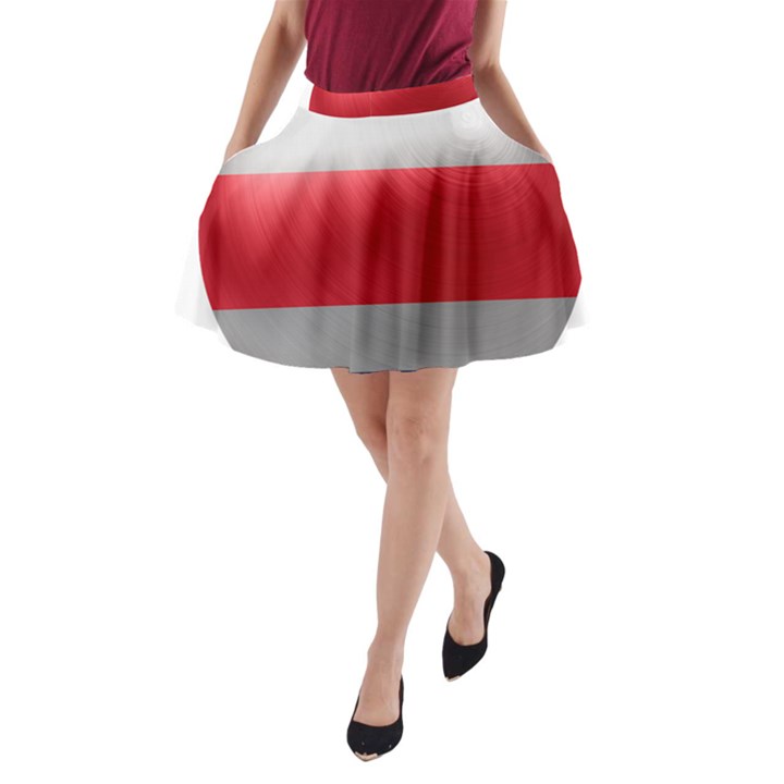 Costa Rica Flag Country Symbol A-Line Pocket Skirt