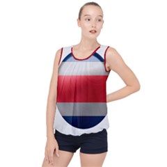 Costa Rica Flag Country Symbol Bubble Hem Chiffon Tank Top by Sapixe