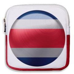 Costa Rica Flag Country Symbol Mini Square Pouch by Sapixe