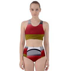 Germany Flag Europe Country Racer Back Bikini Set by Sapixe