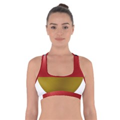 Germany Flag Europe Country Cross Back Sports Bra by Sapixe