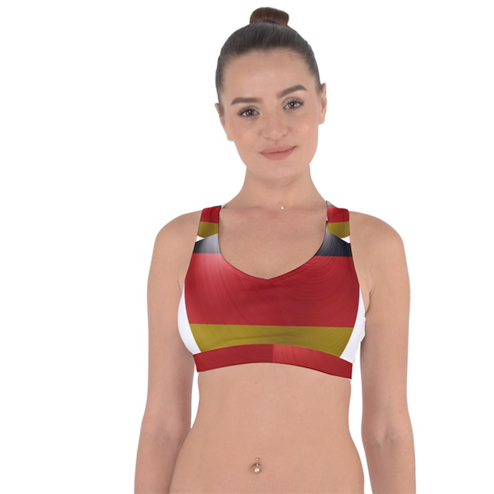 Germany Flag Europe Country Cross String Back Sports Bra