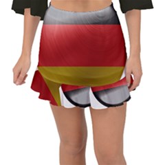 Germany Flag Europe Country Fishtail Mini Chiffon Skirt by Sapixe