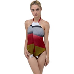 Germany Flag Europe Country Go With The Flow One Piece Swimsuit by Sapixe