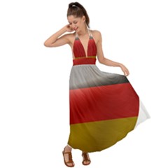 Germany Flag Europe Country Backless Maxi Beach Dress by Sapixe