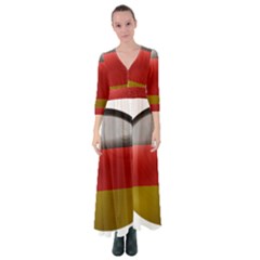 Germany Flag Europe Country Button Up Maxi Dress