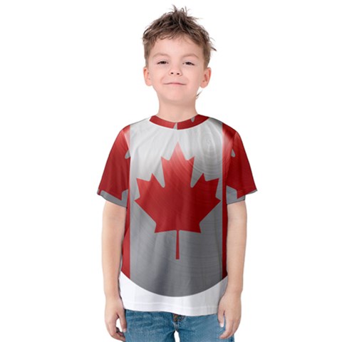 Canada Flag Country Symbol Nation Kids  Cotton Tee by Sapixe