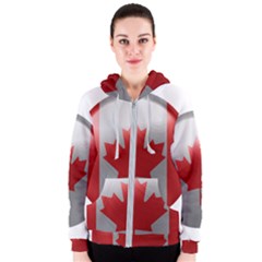 Canada Flag Country Symbol Nation Women s Zipper Hoodie by Sapixe