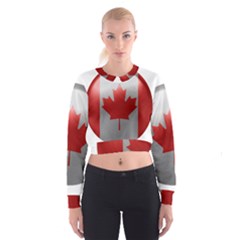 Canada Flag Country Symbol Nation Cropped Sweatshirt