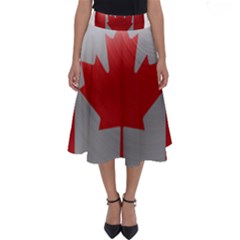 Canada Flag Country Symbol Nation Perfect Length Midi Skirt by Sapixe