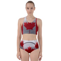 Canada Flag Country Symbol Nation Racer Back Bikini Set by Sapixe