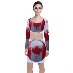 Canada Flag Country Symbol Nation Top And Skirt Sets by Sapixe