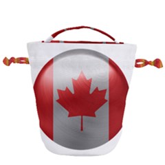 Canada Flag Country Symbol Nation Drawstring Bucket Bag by Sapixe