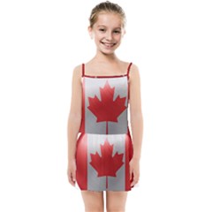 Canada Flag Country Symbol Nation Kids  Summer Sun Dress by Sapixe