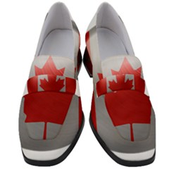 Canada Flag Country Symbol Nation Women s Chunky Heel Loafers by Sapixe