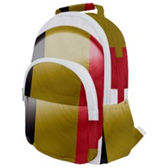 Belgium Flag Country Europe Rounded Multi Pocket Backpack by Sapixe