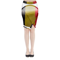 Belgium Flag Country Europe Midi Wrap Pencil Skirt by Sapixe