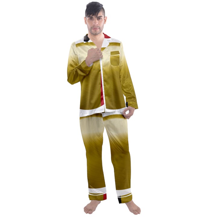 Belgium Flag Country Europe Men s Satin Pajamas Long Pants Set