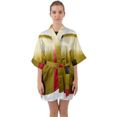 Belgium Flag Country Europe Quarter Sleeve Kimono Robe by Sapixe