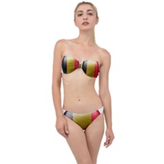 Belgium Flag Country Europe Classic Bandeau Bikini Set by Sapixe