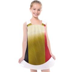 Belgium Flag Country Europe Kids  Cross Back Dress by Sapixe