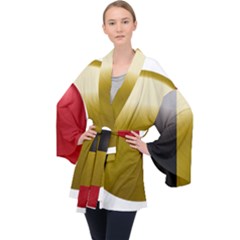 Belgium Flag Country Europe Velvet Kimono Robe by Sapixe