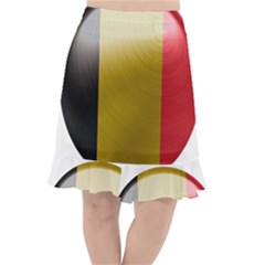 Belgium Flag Country Europe Fishtail Chiffon Skirt by Sapixe