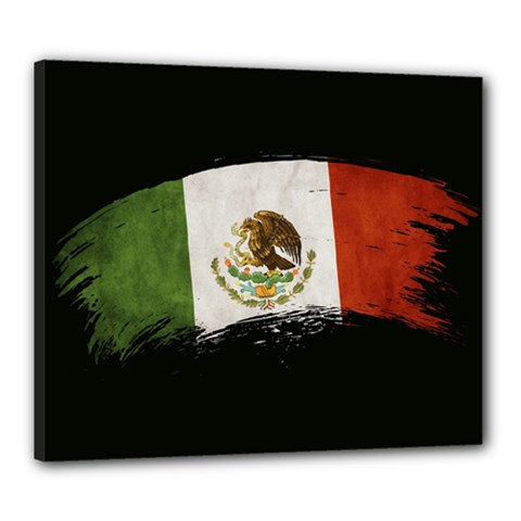 Flag Mexico Country National Canvas 24  X 20  (stretched) by Sapixe