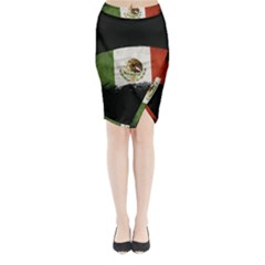 Flag Mexico Country National Midi Wrap Pencil Skirt by Sapixe