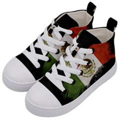 Flag Mexico Country National Kids  Mid-top Canvas Sneakers by Sapixe