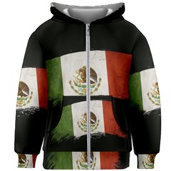 Flag Mexico Country National Kids  Zipper Hoodie Without Drawstring by Sapixe