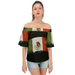 Flag Mexico Country National Off Shoulder Short Sleeve Top