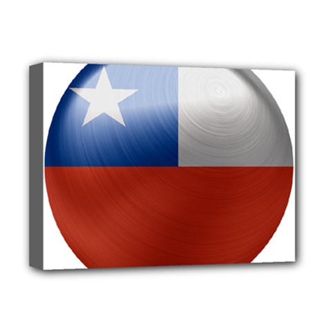 Chile Flag Country Chilean Deluxe Canvas 16  X 12  (stretched)  by Sapixe