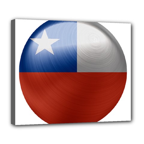 Chile Flag Country Chilean Deluxe Canvas 24  X 20  (stretched) by Sapixe