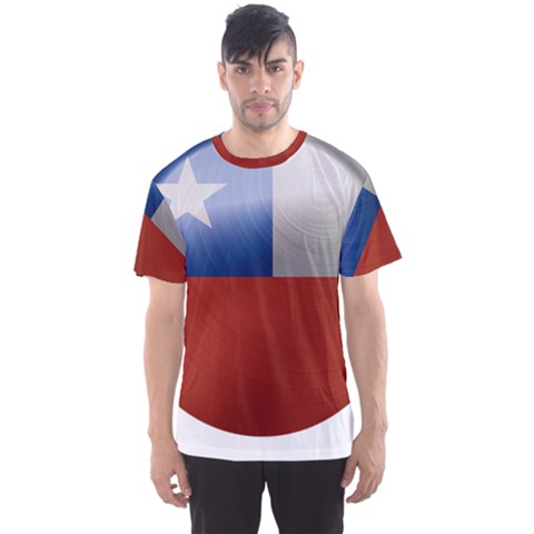 Chile Flag Country Chilean Men s Sports Mesh Tee by Sapixe