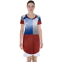 Chile Flag Country Chilean Short Sleeve Nightdress by Sapixe