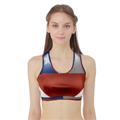 Chile Flag Country Chilean Sports Bra With Border by Sapixe