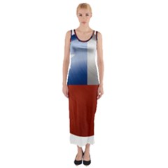 Chile Flag Country Chilean Fitted Maxi Dress by Sapixe