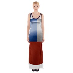 Chile Flag Country Chilean Thigh Split Maxi Dress by Sapixe