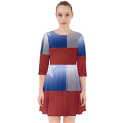 Chile Flag Country Chilean Smock Dress by Sapixe