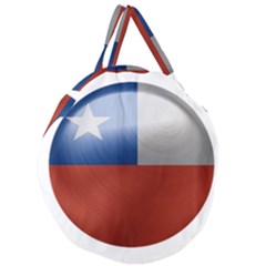 Chile Flag Country Chilean Giant Round Zipper Tote by Sapixe